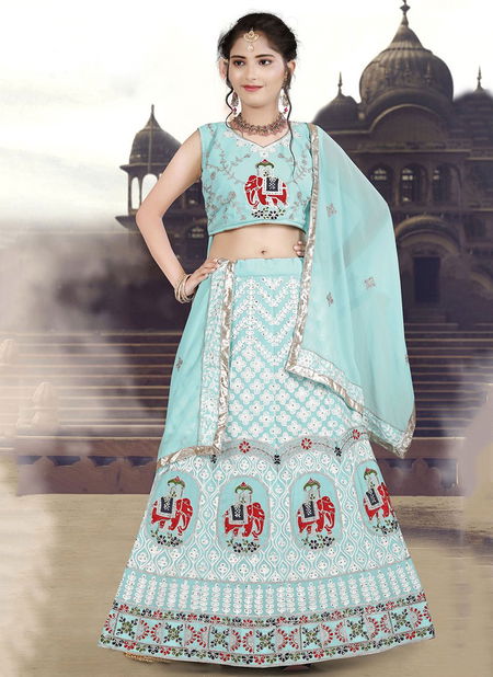 Aaradhna vol 11 Fancy Wedding Wear Faux Georgette Kids wear Latest Lehenga Choli Collection Catalog